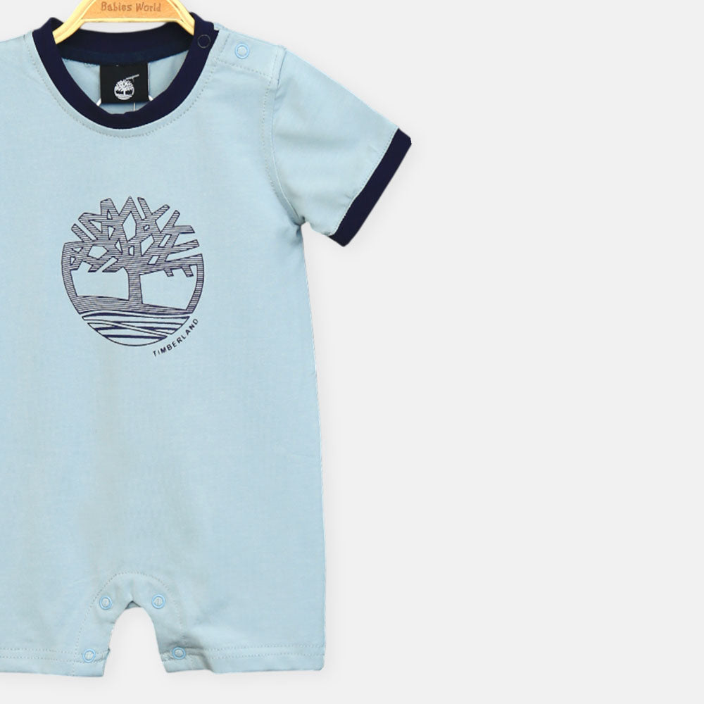Light Grey & Navy Blue Boy Romper