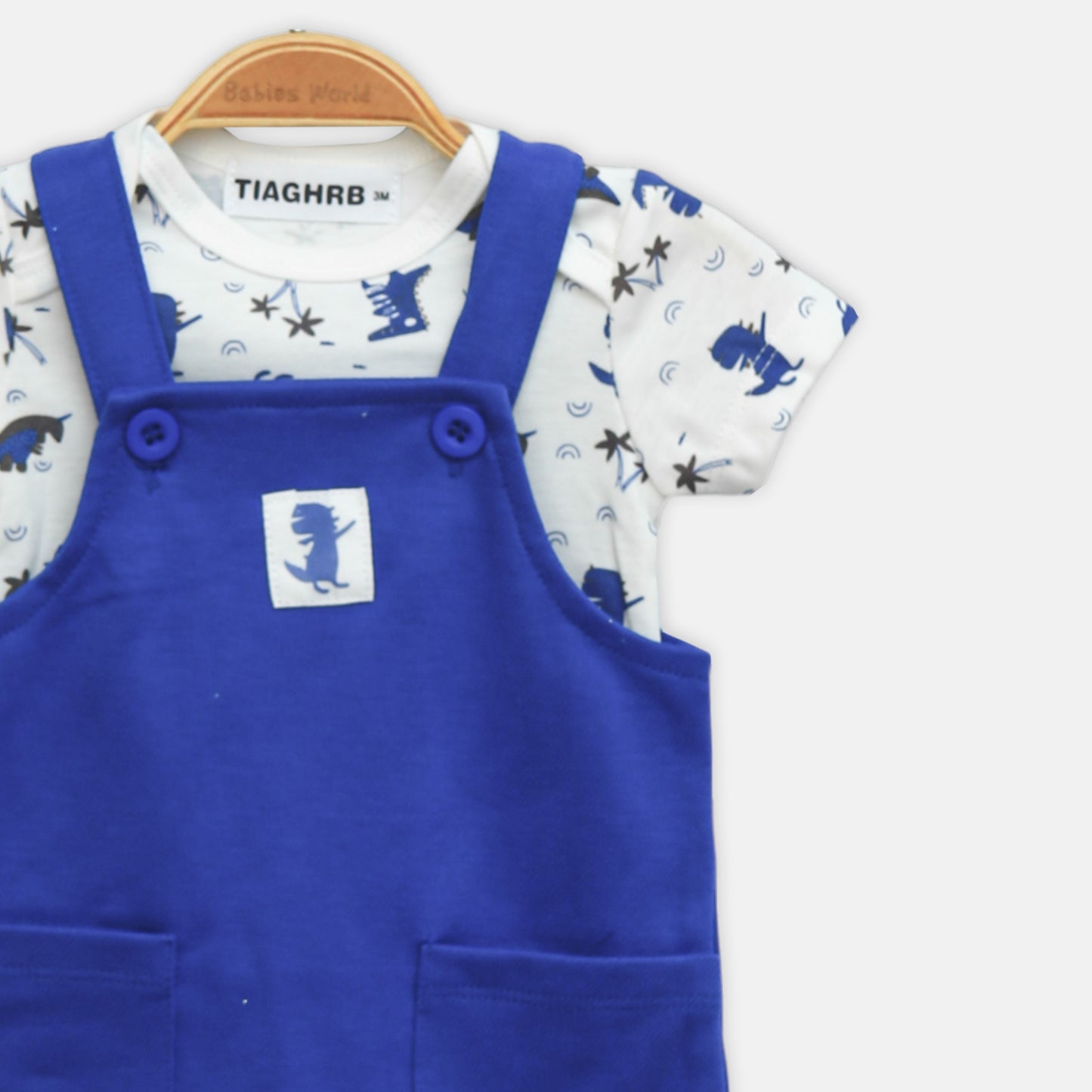 Dino Overall Romper Set