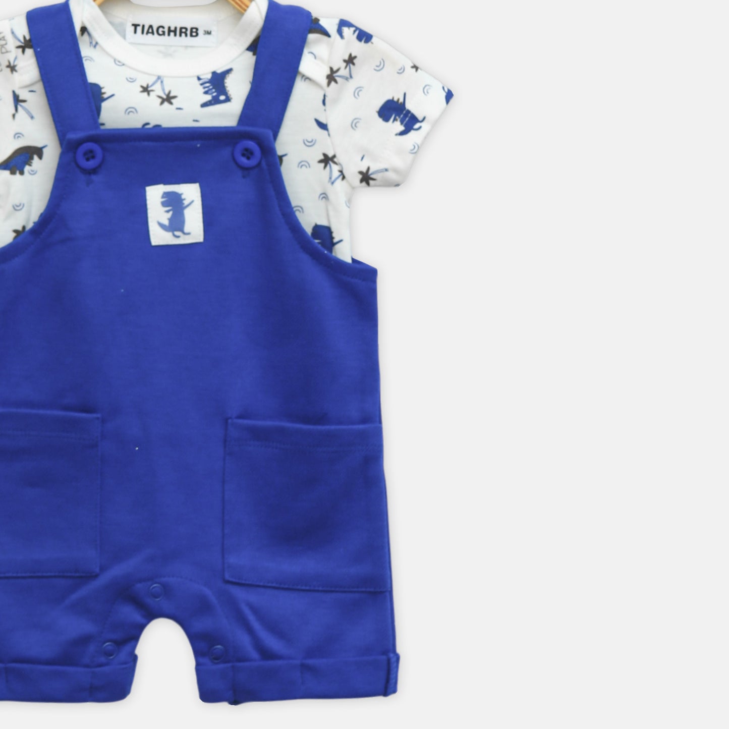 Dino Overall Romper Set
