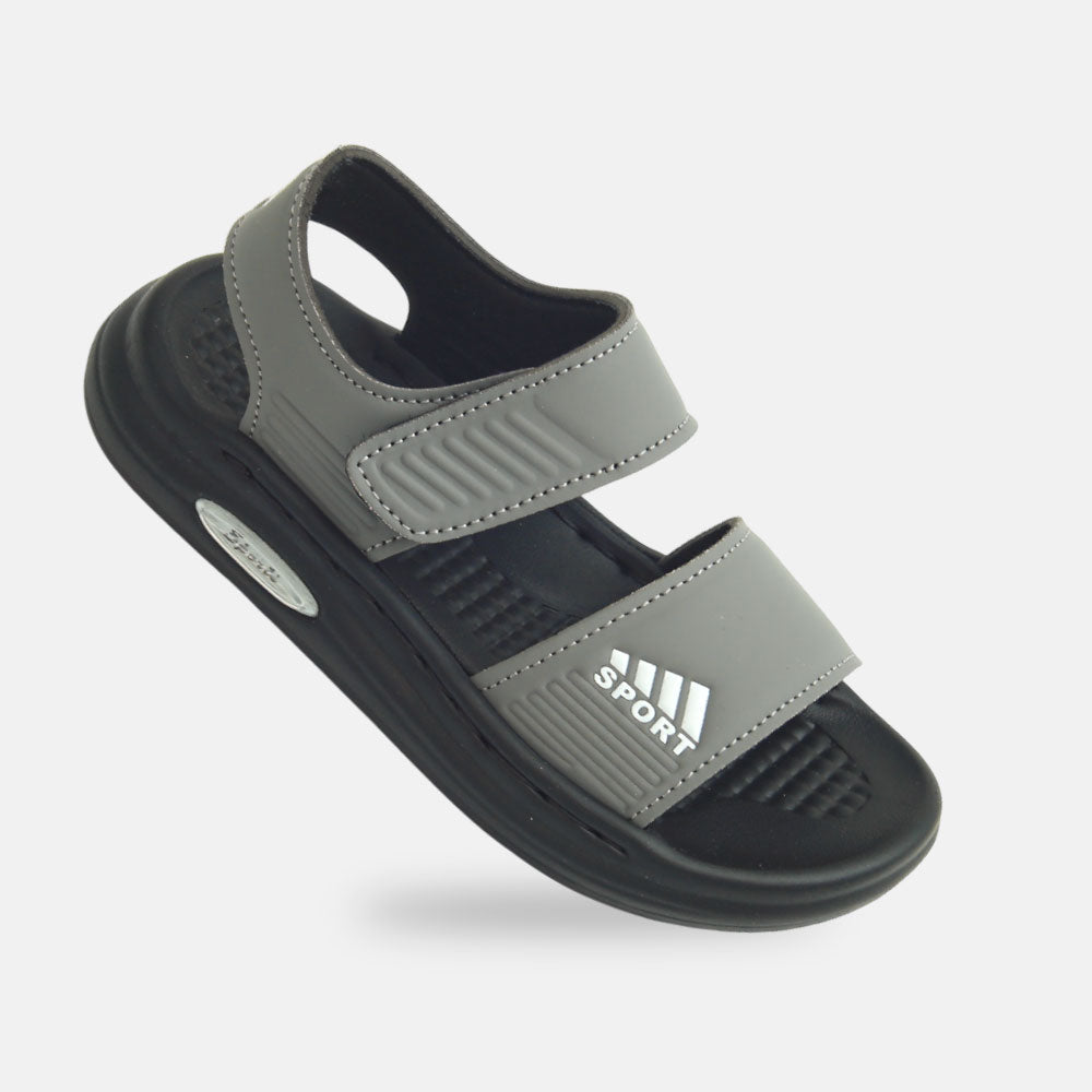 Boy Grey Dual-Strap Sport Slides