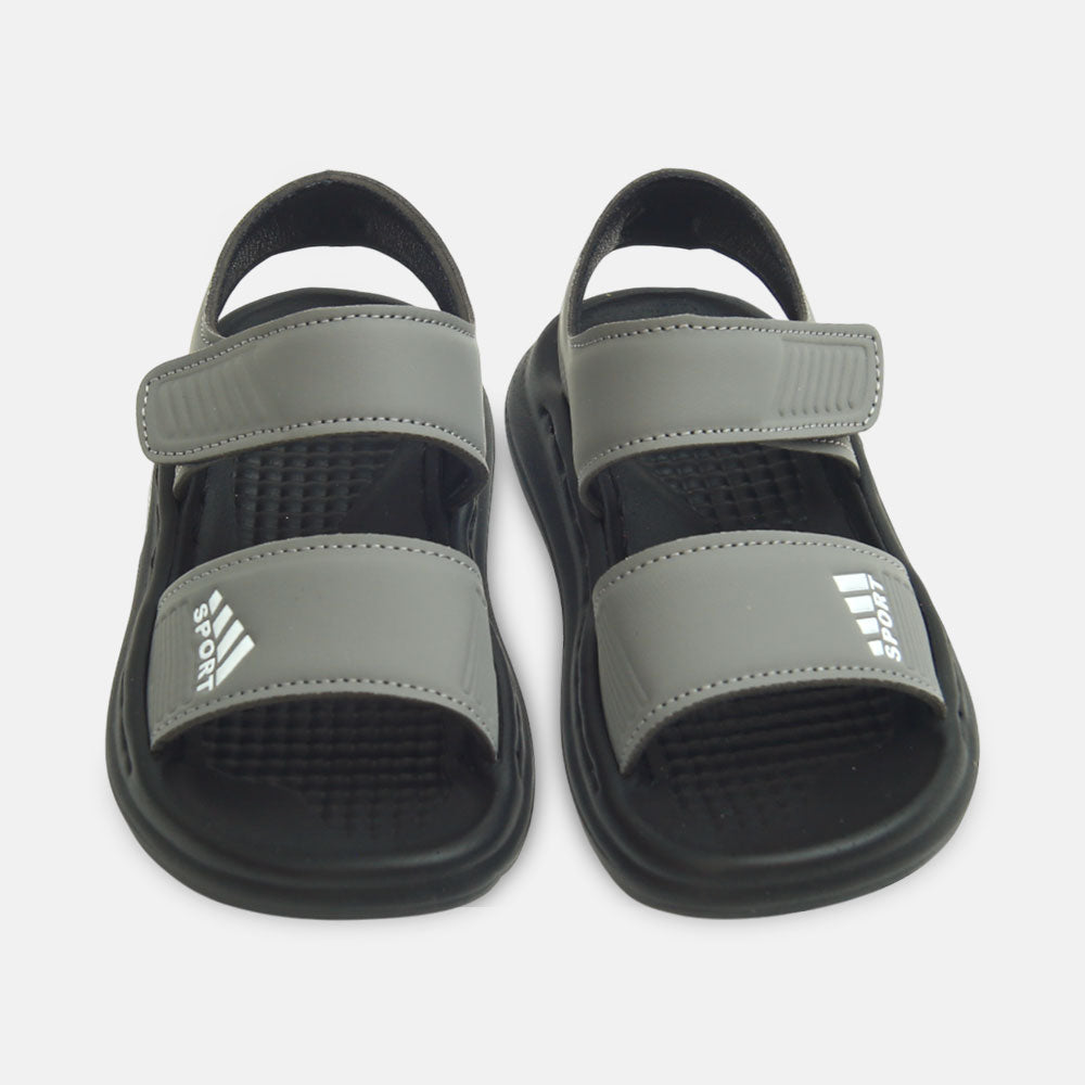 Boy Grey Dual-Strap Sport Slides