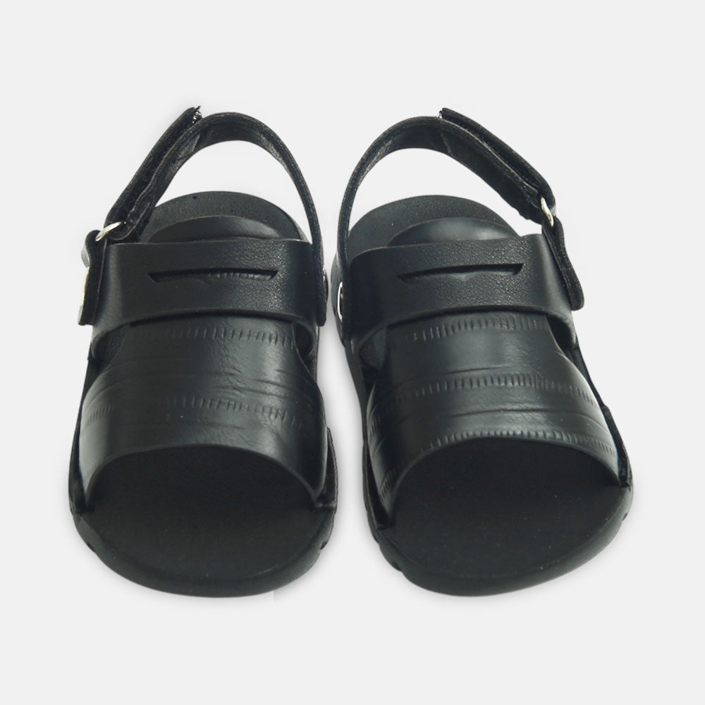 Boys Cross-Strap Black Sandals