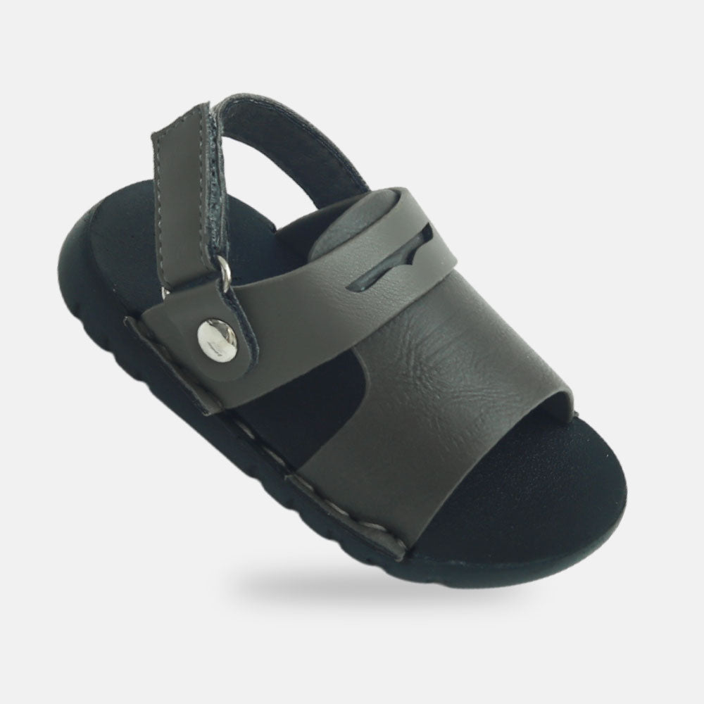 Boys Cross-Strap Grey Sandals