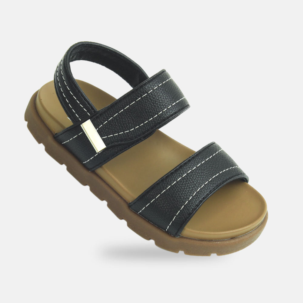 Double-Strap Black Sandals