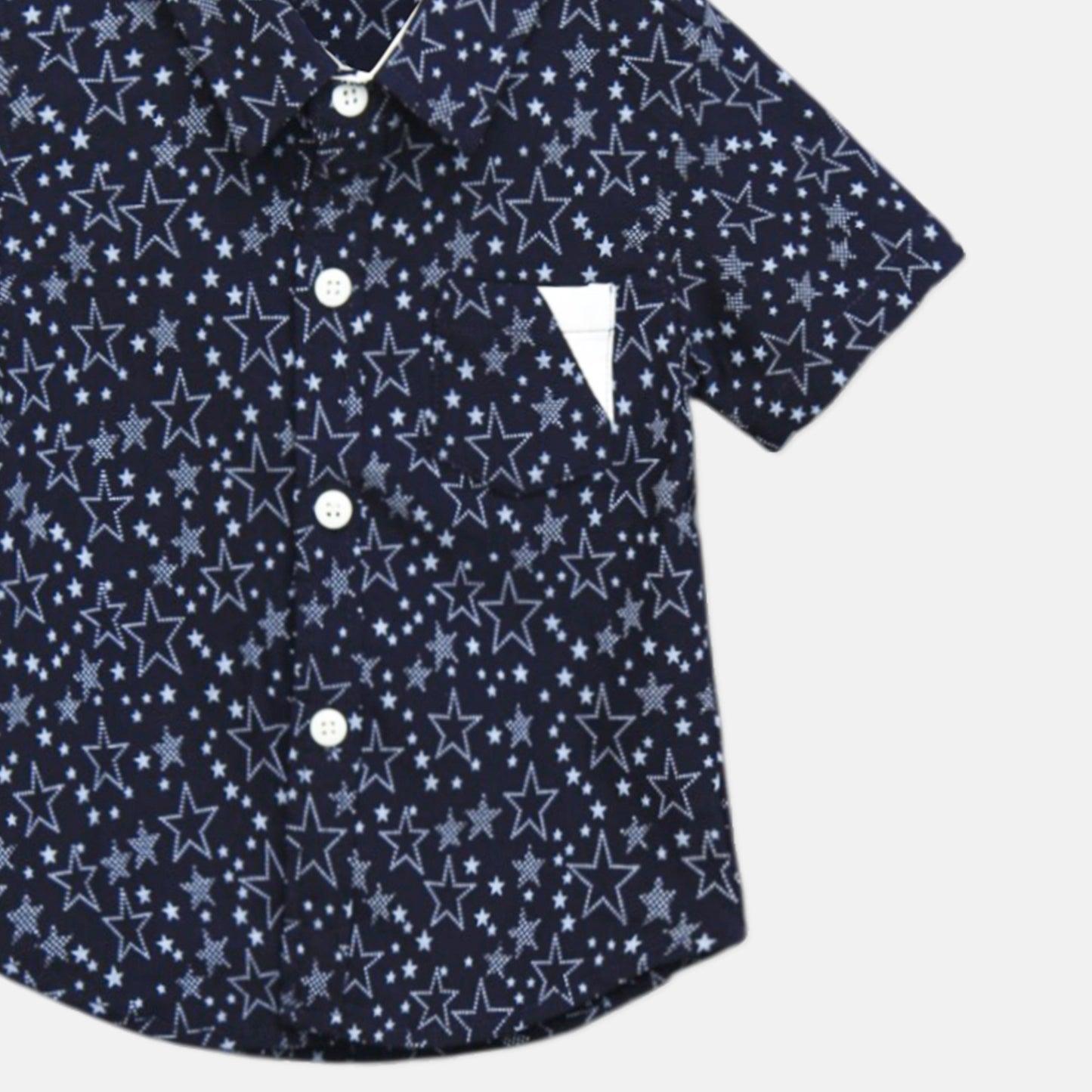 Navy Blue Star Print Shirt