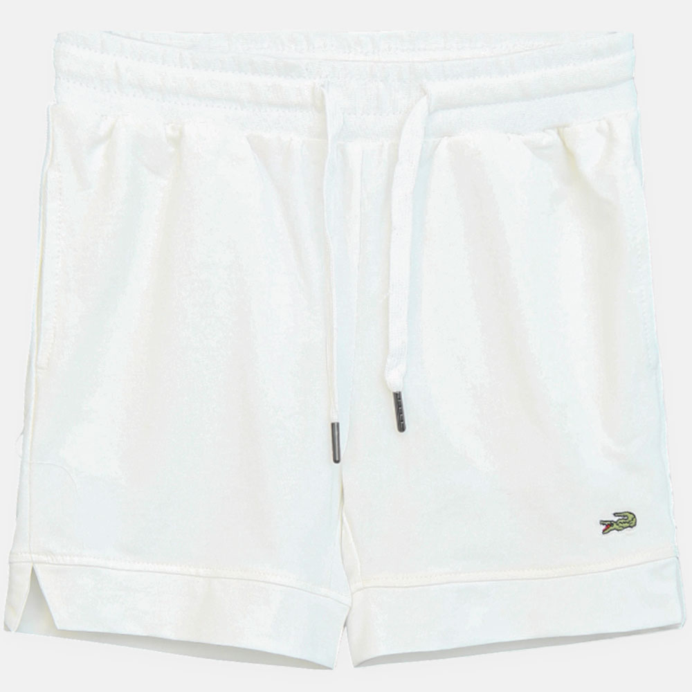 Boy Cozy White Signature Shorts