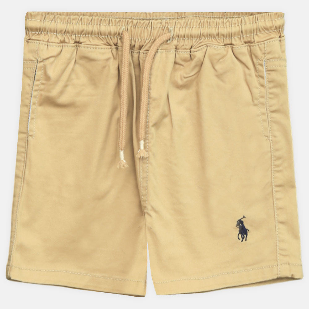 Boy Cozy Khaki Polo Shorts