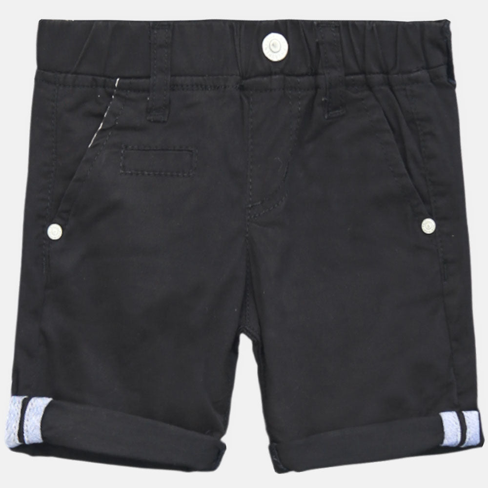 Boy Cozy Black Cuffed Chinos Shorts