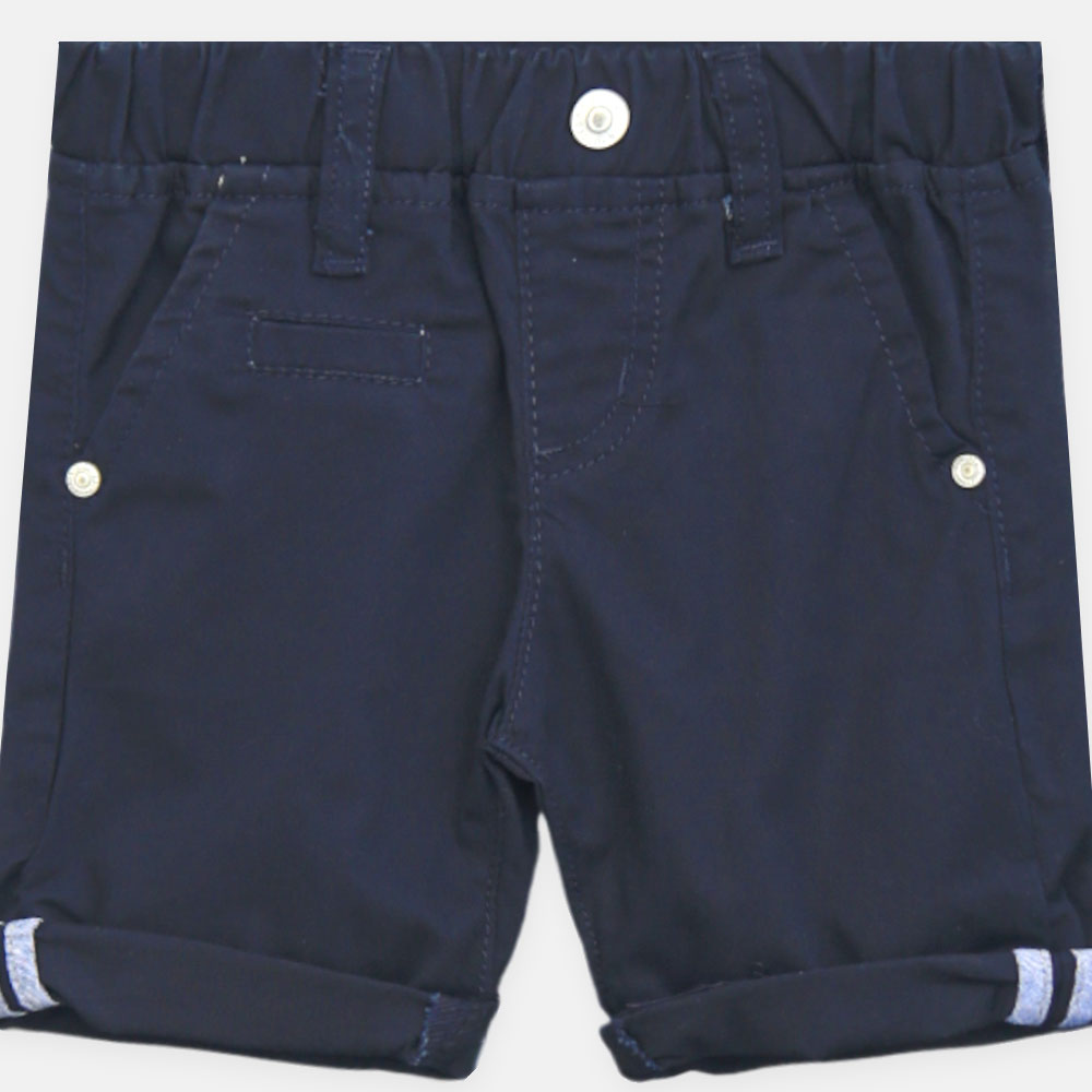 Boy Cozy Navy Cuffed Shorts