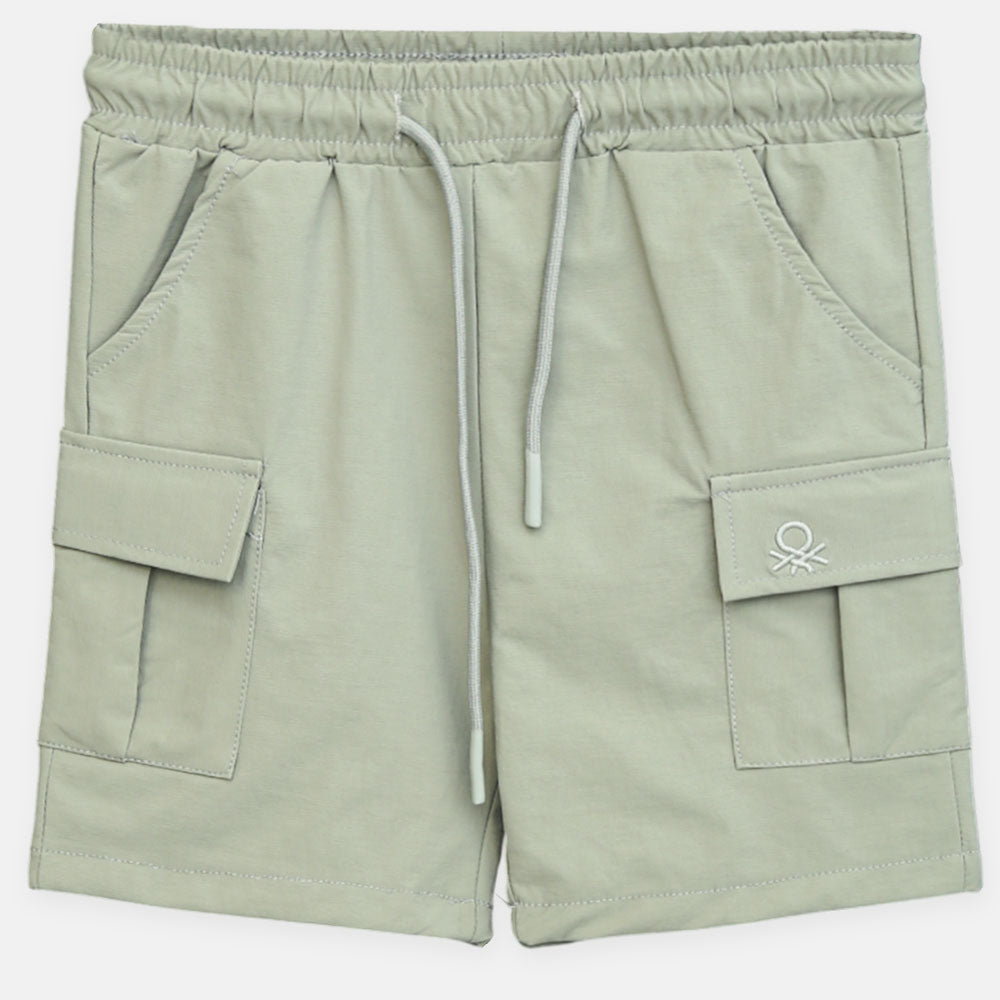 Boy Cozy Pistachio Cargo Shorts