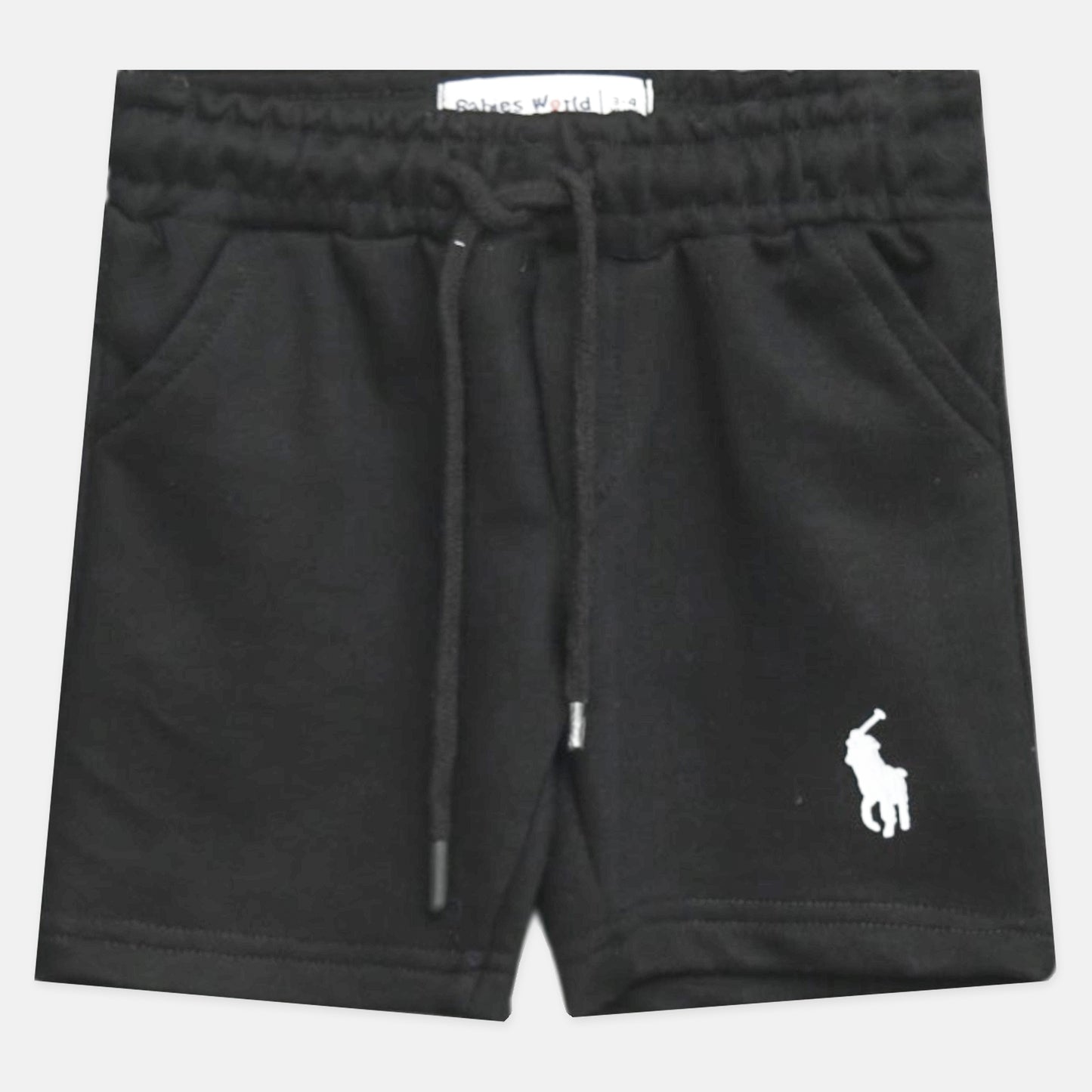 Black Piqué Sweat Polo Short