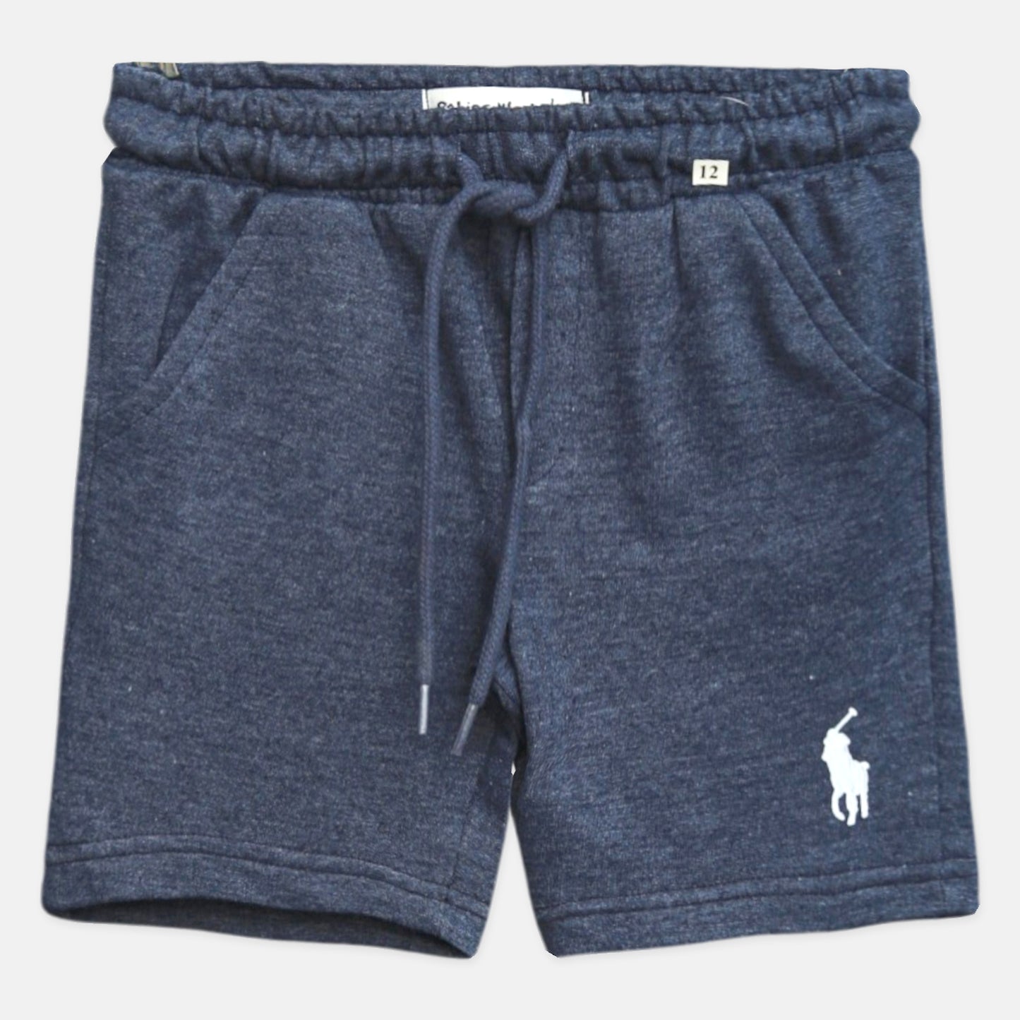 Navy Marl Sweat Polo Short