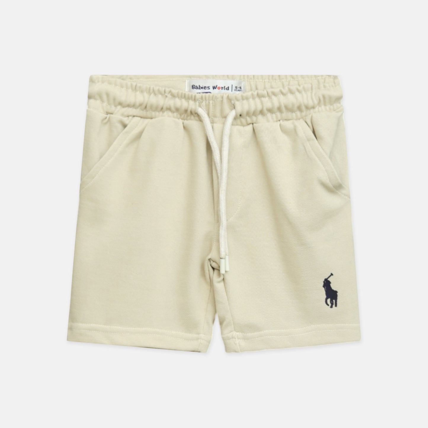 Beige Chino Sweat Polo Short