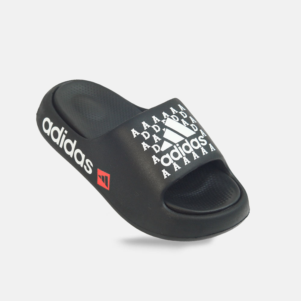 Adidas Black Mini Slides