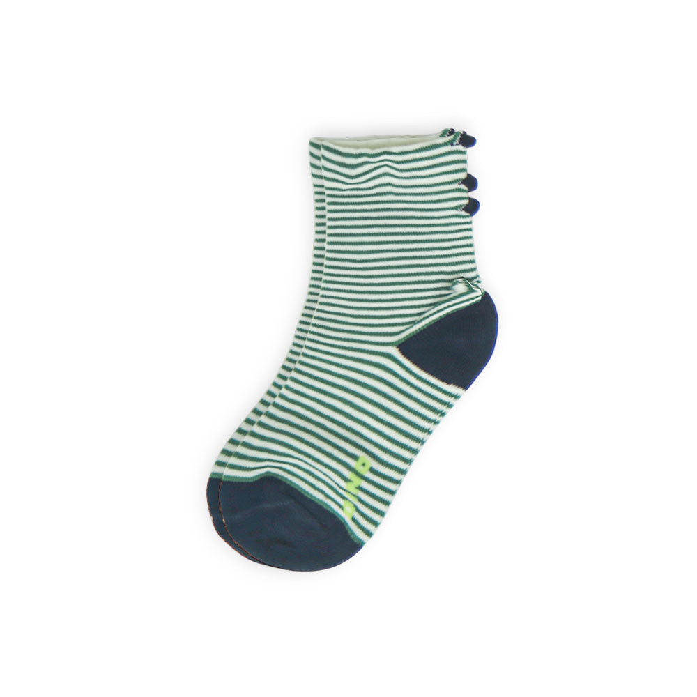 Striped Pom-Pom Boy Socks