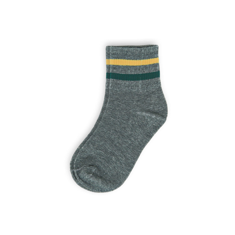 Varsity Vibe Striped Grey Boy Socks