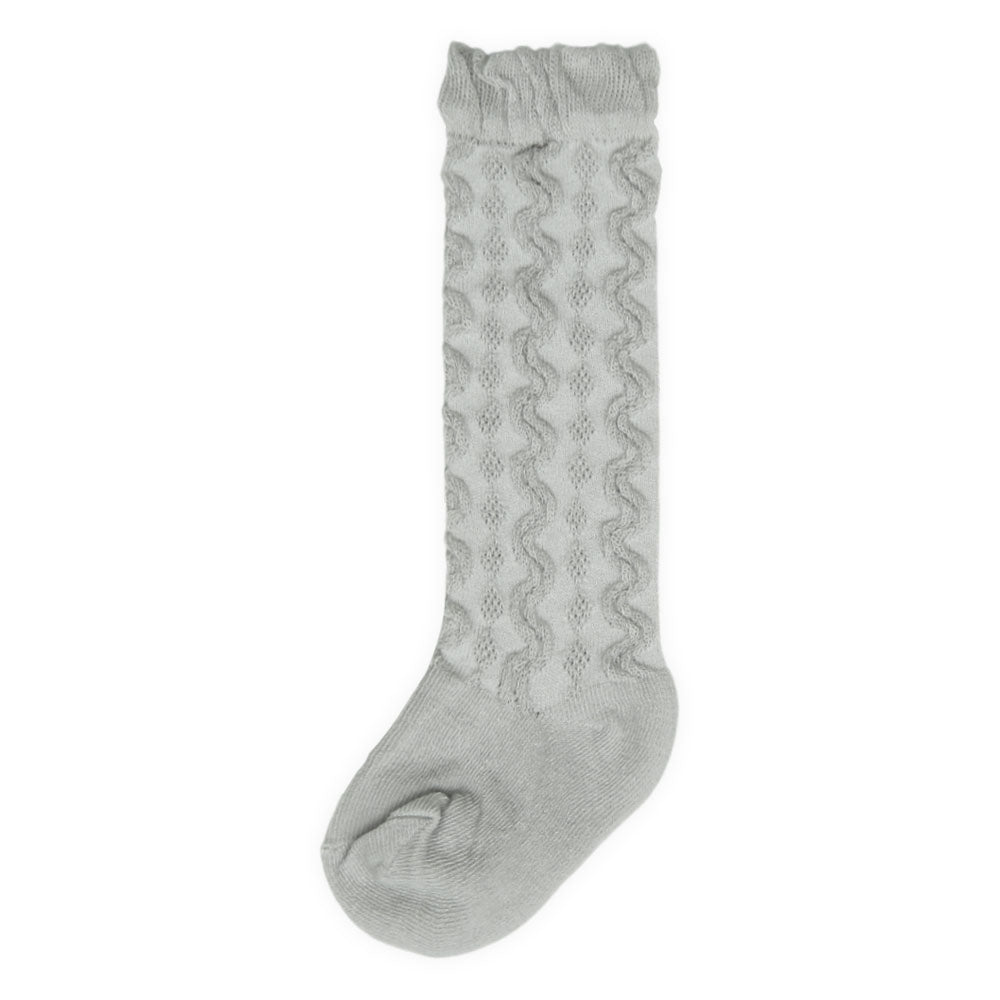 Grey Waves Girl Socks