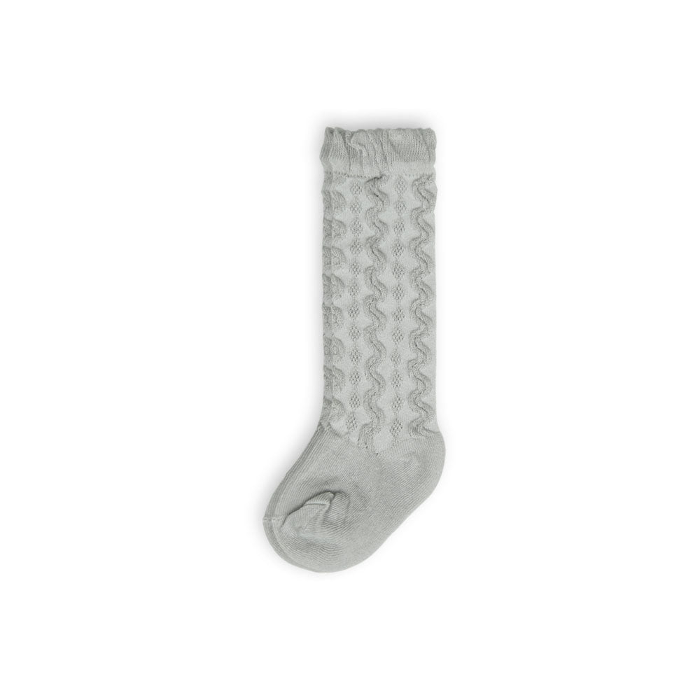 Grey Waves Girl Socks