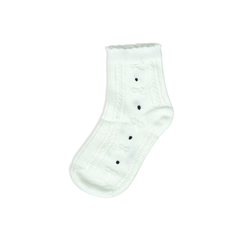 White Little Heart Socks