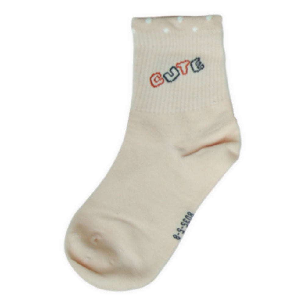 Peachy Little Letter Girl Socks