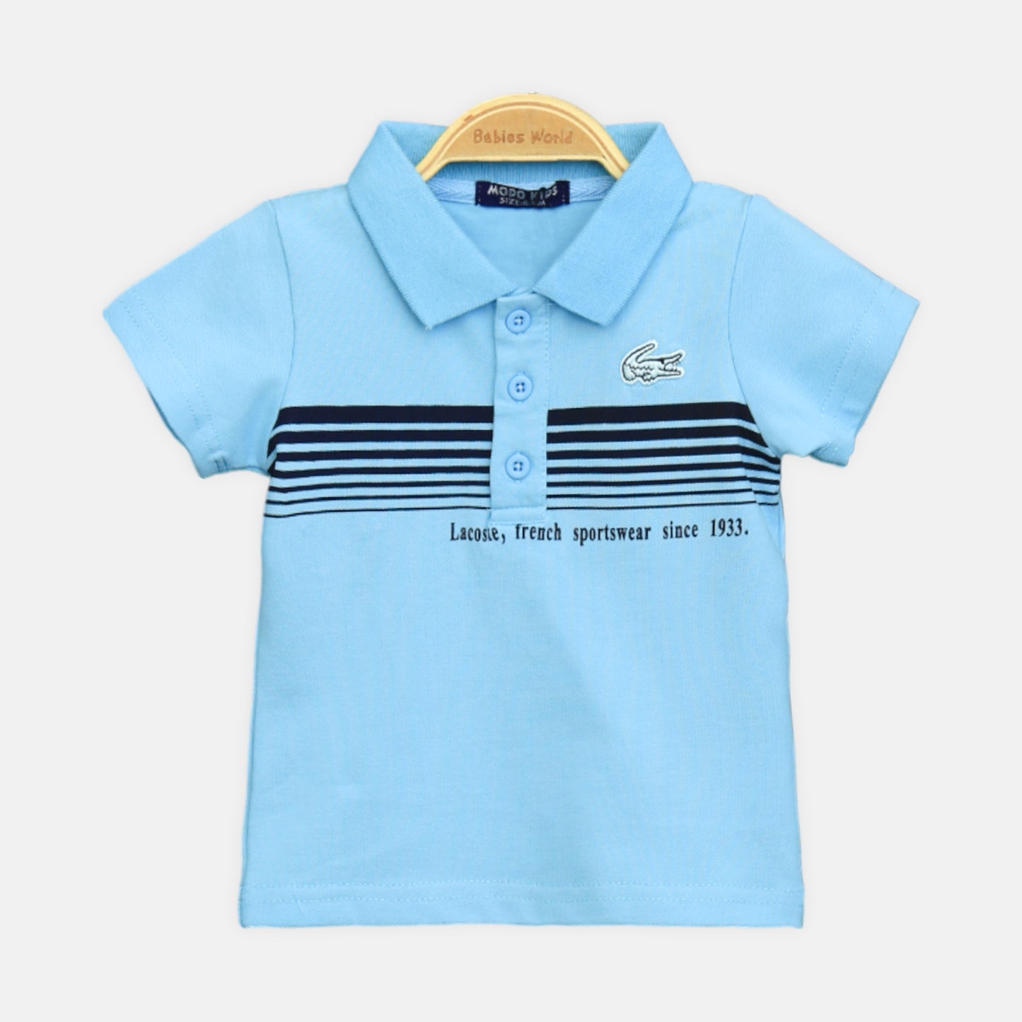 Sky Blue Lacoste Boy Suit – 2 Piece Set