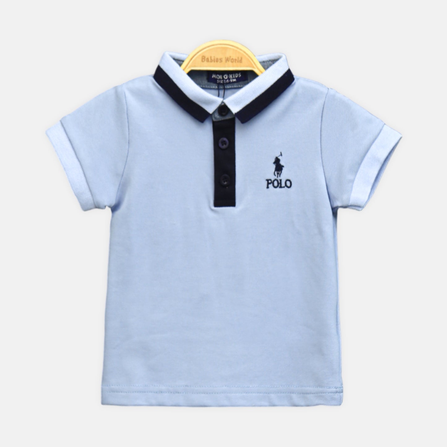 Light Blue Polo Boy Suit – 2 Piece Set