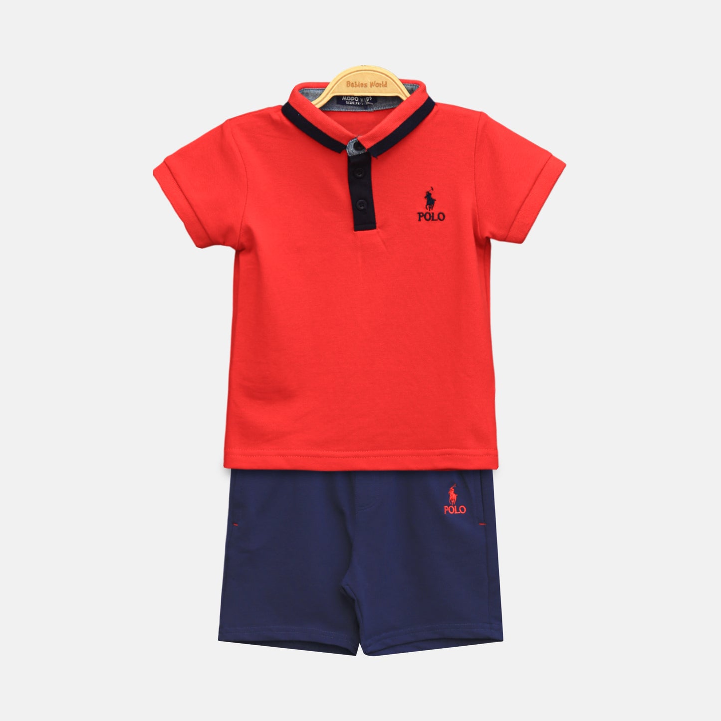 Red Polo Boy Suit – 2 Piece Set