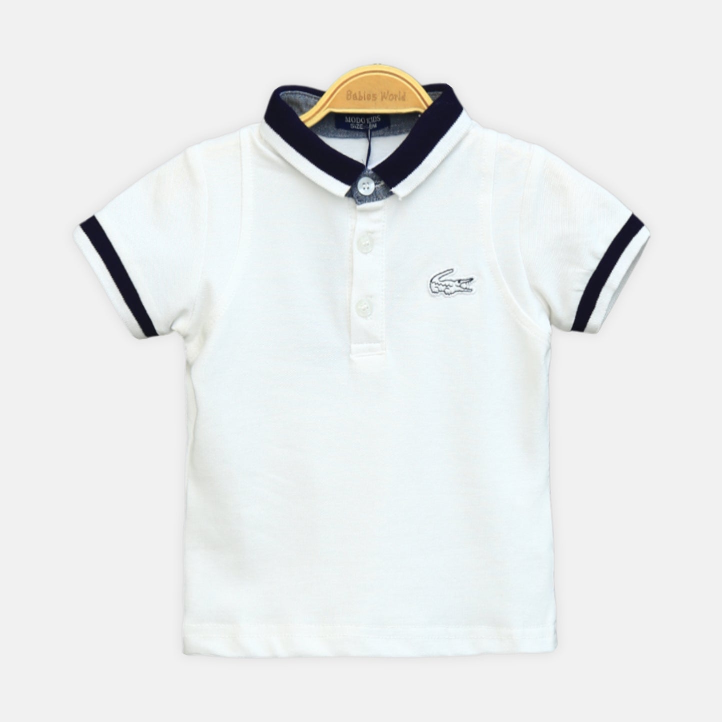 White Lacoste Boy Suit – 2 Piece Set