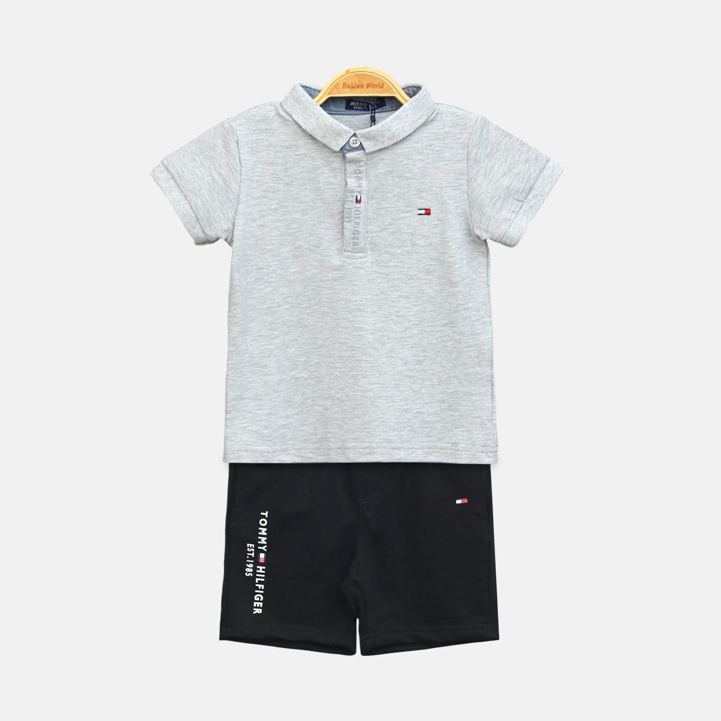 Heather Grey Hilfiger Boy Suit – 2 Piece Set