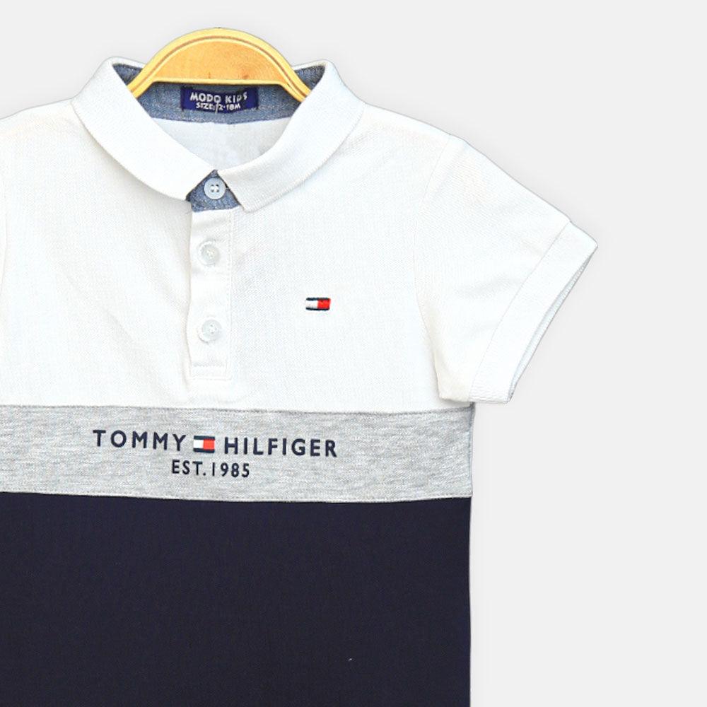 Boys Tommy Hilfiger Polo (White/Navy)
