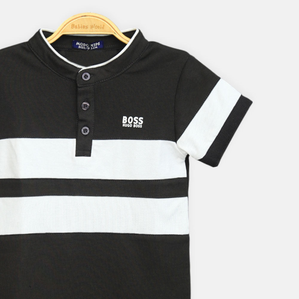 Boys Hugo Boss Polo (Black/White)