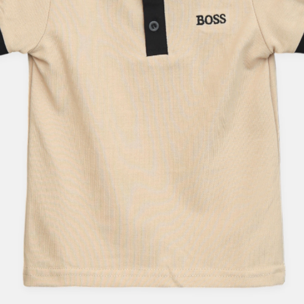 Boy T-shirt Boss Beige Smart Polo