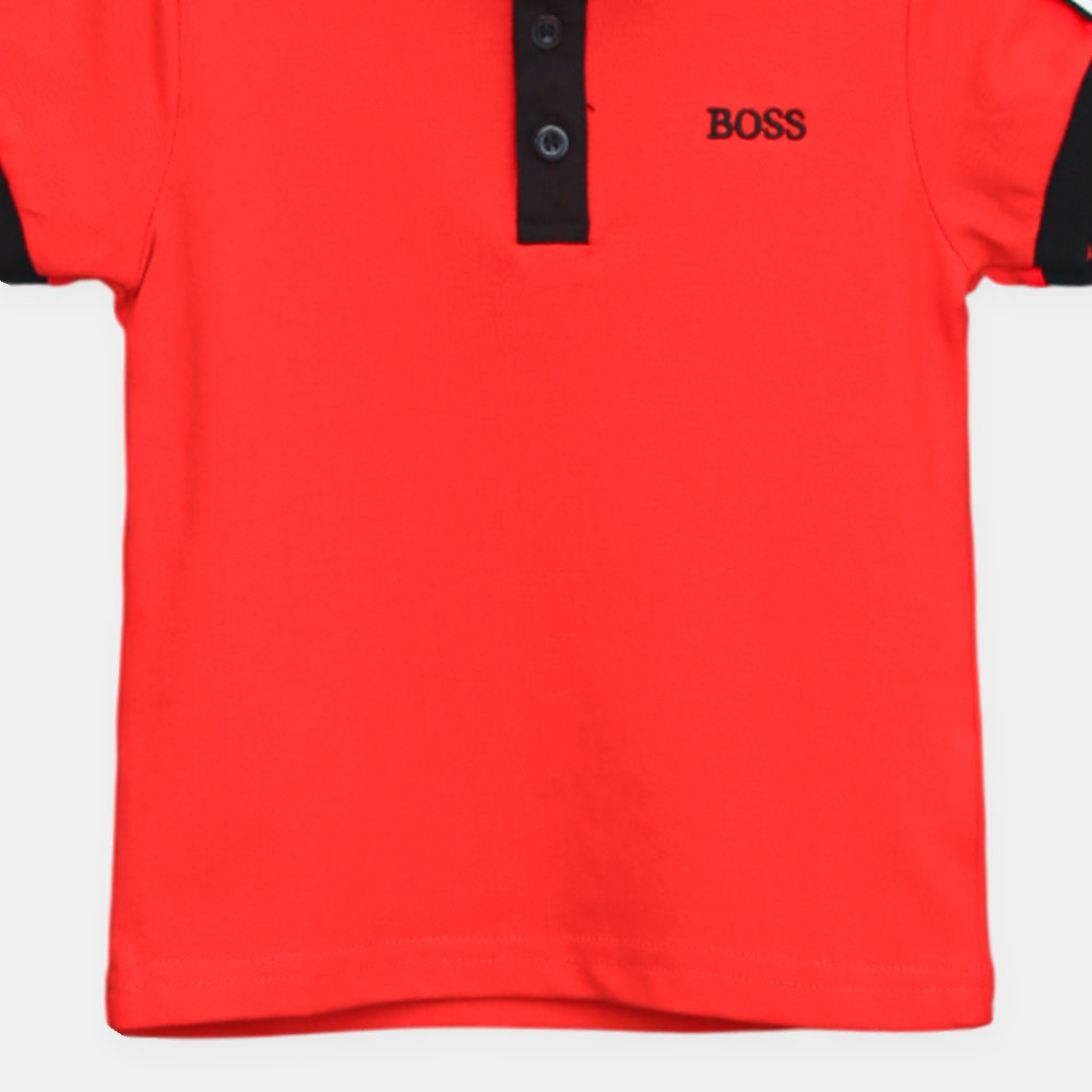 Boy T-shirt Boss Red Smart Polo