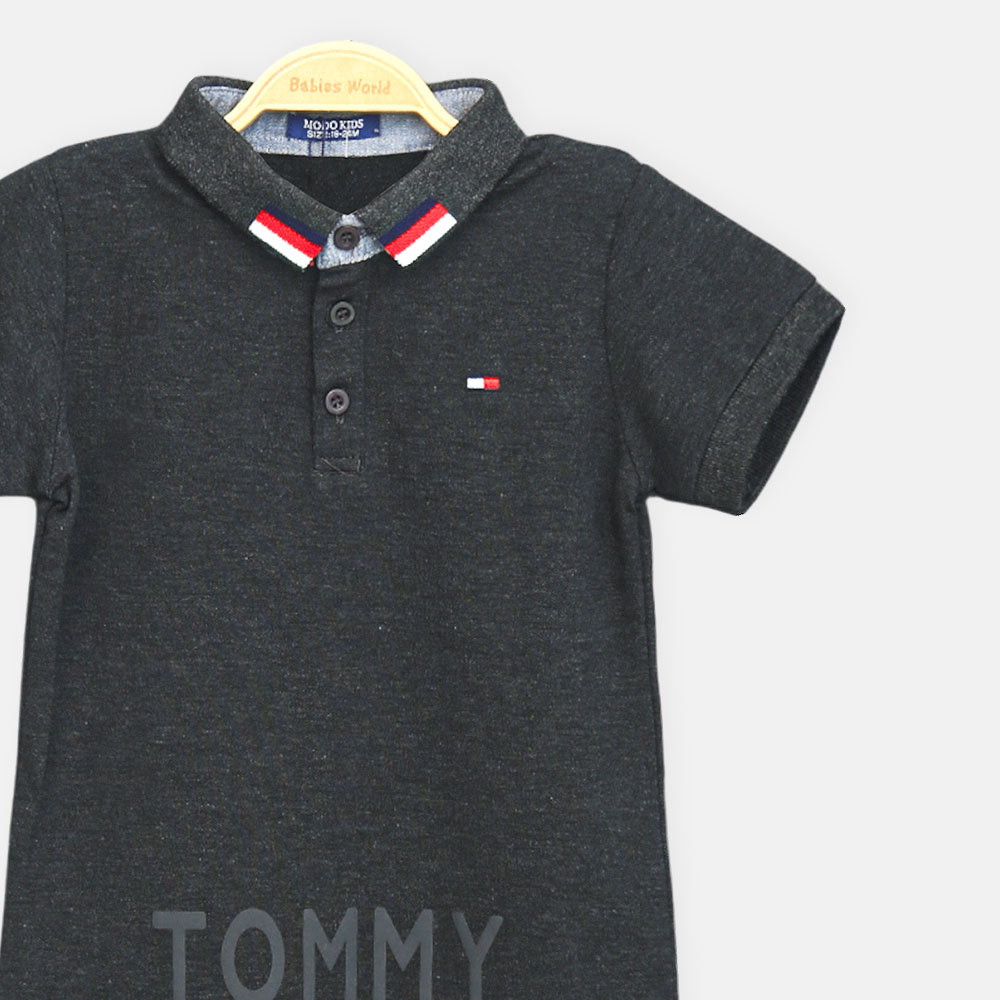 Boy T-shirt Boss Grey Smart Polo