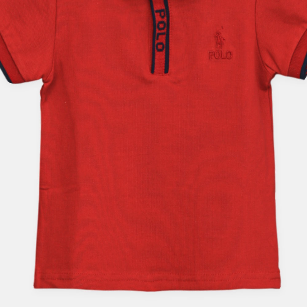 Boy T-shirt Burgundy Smart Piqué Polo