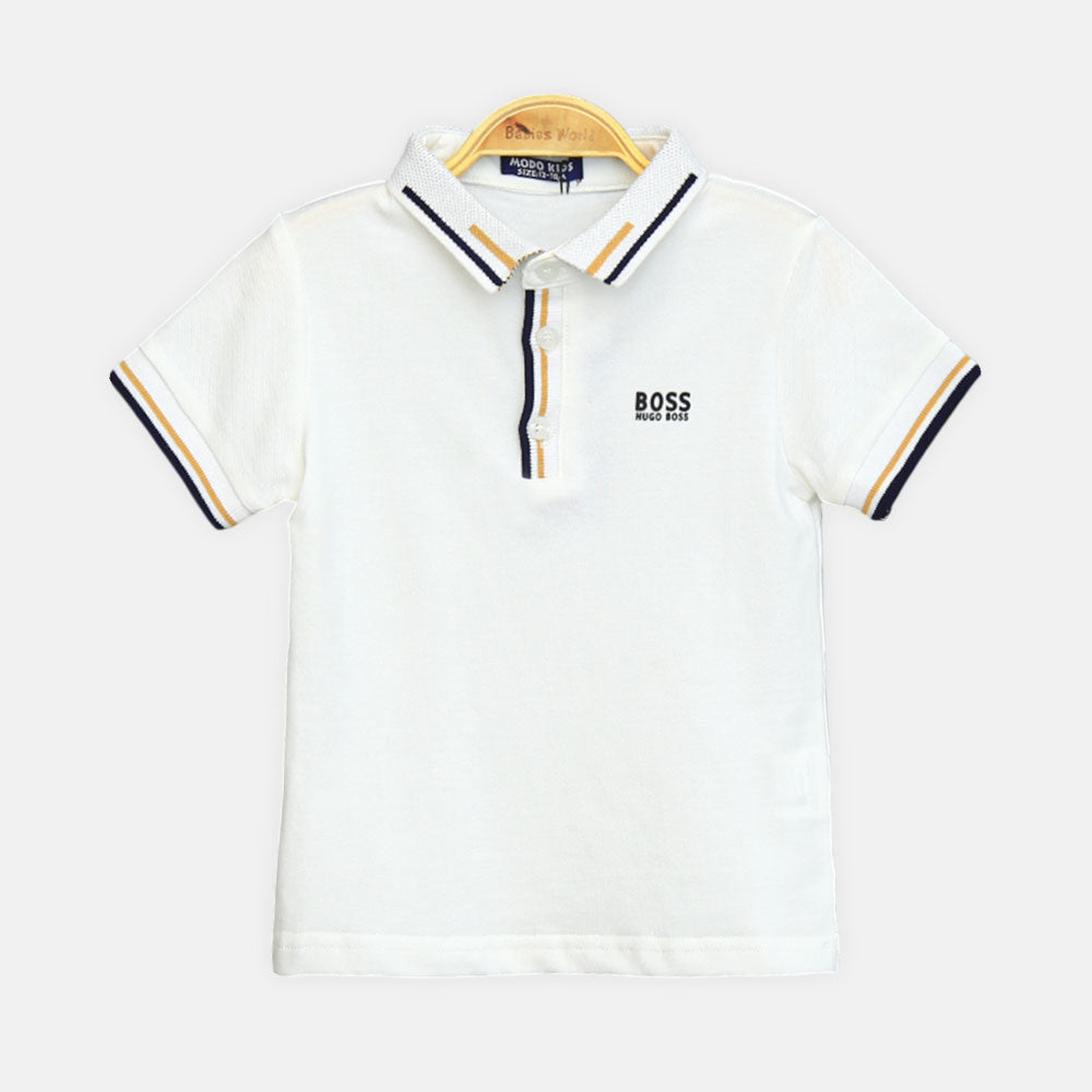 Boy T-shirt Hugo Boss Polo (White )