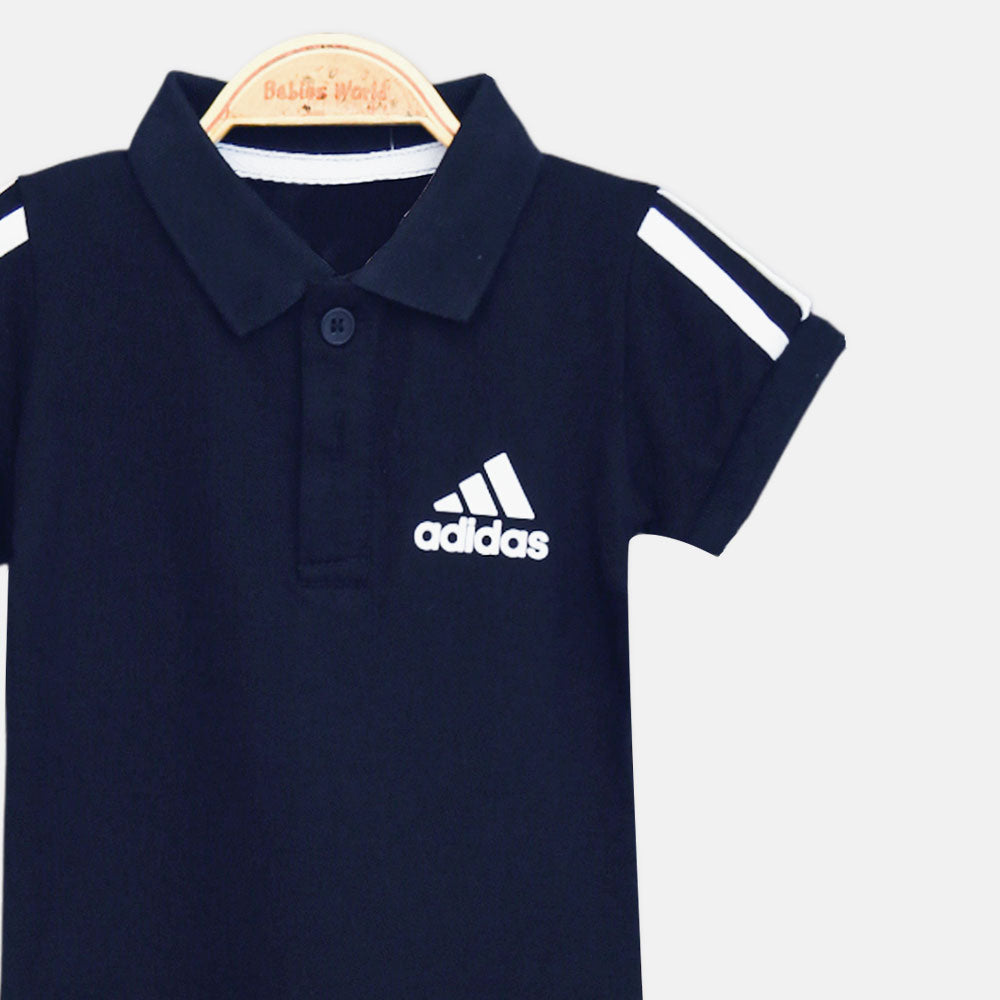 Boy T-shirt Adidas Polo Shirt (Navy Blue)