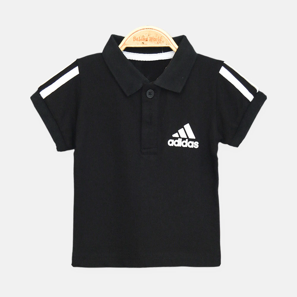 Boy T-shirt Adidas Polo Shirt (Black)