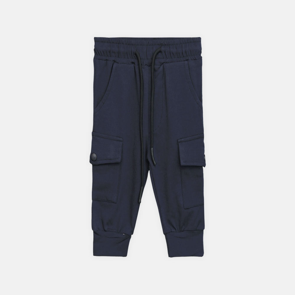 Boy Navy Blue Cargo Jogger Pant