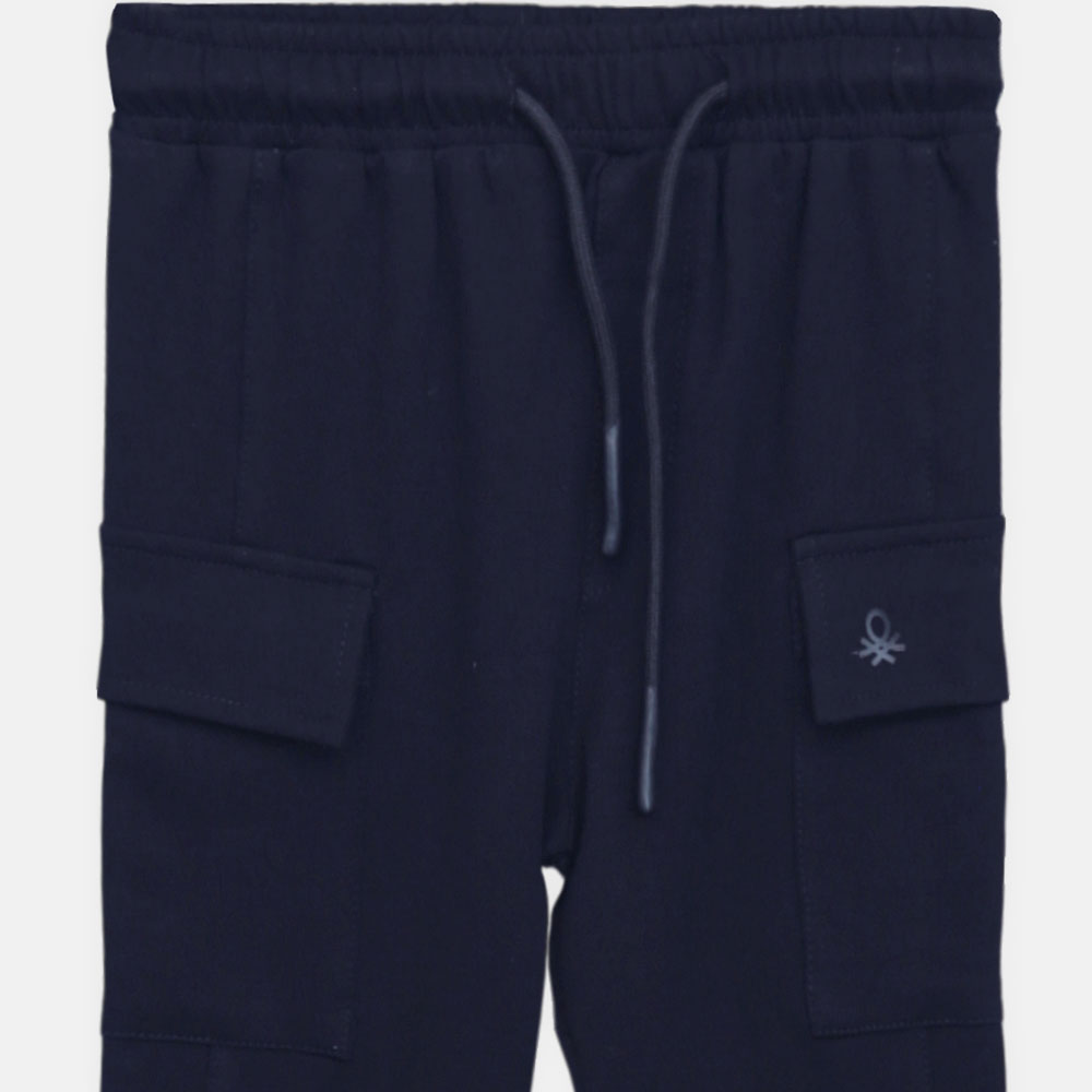 Boy Navy Blue Utility Pant