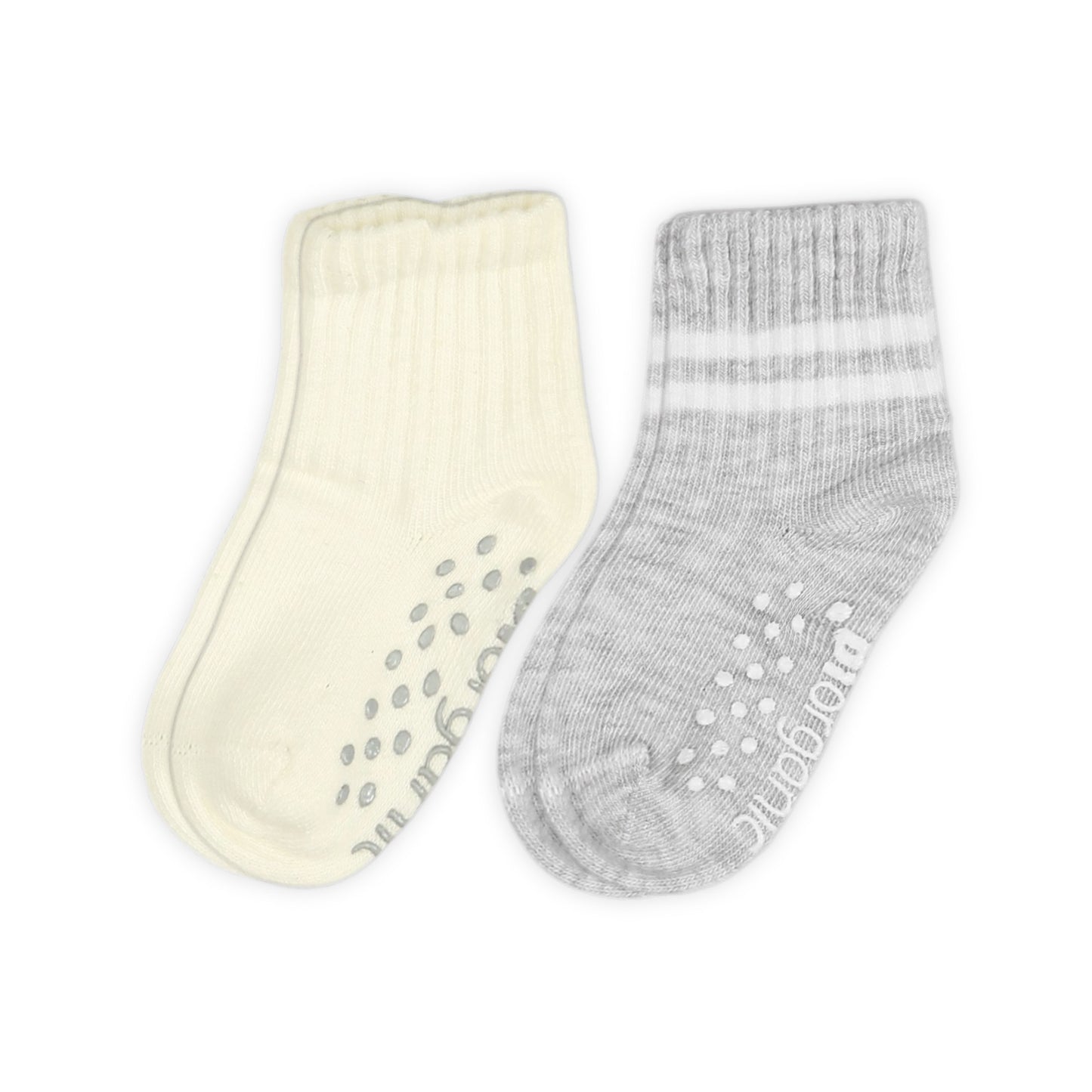 ORGANIC NON-SLIP ANKLE GIRL SOCKS PK-2