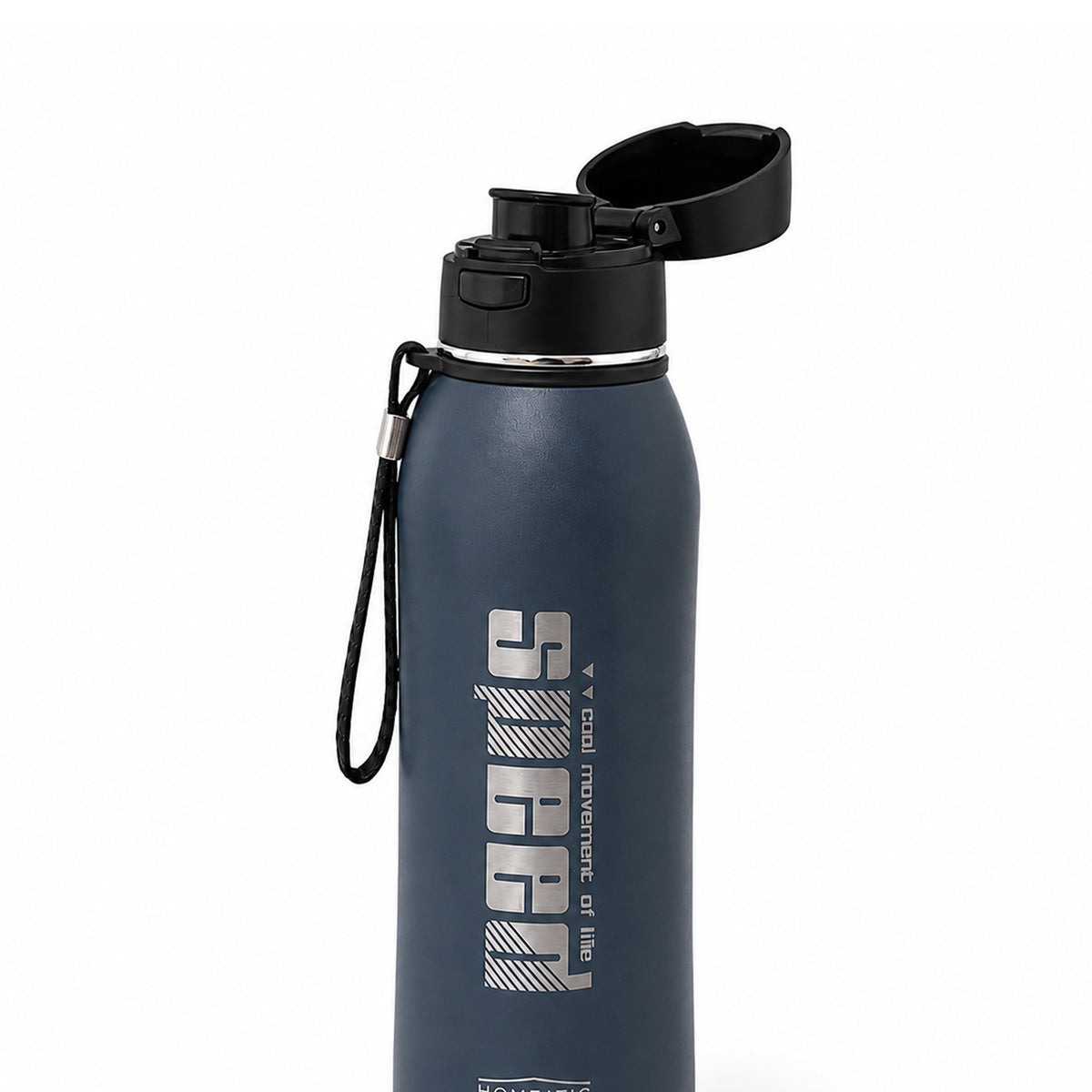 HOMEATIC VACUUM FLASK NAVY STEEL WATER BOTTLE 800 ML