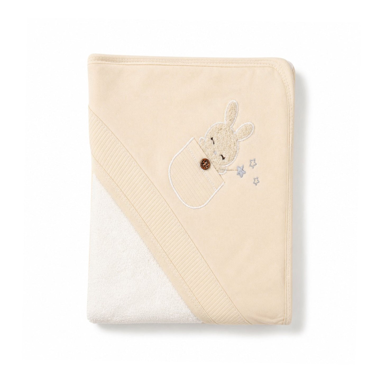 POCKET BUNNY HOODED BATH TOWEL