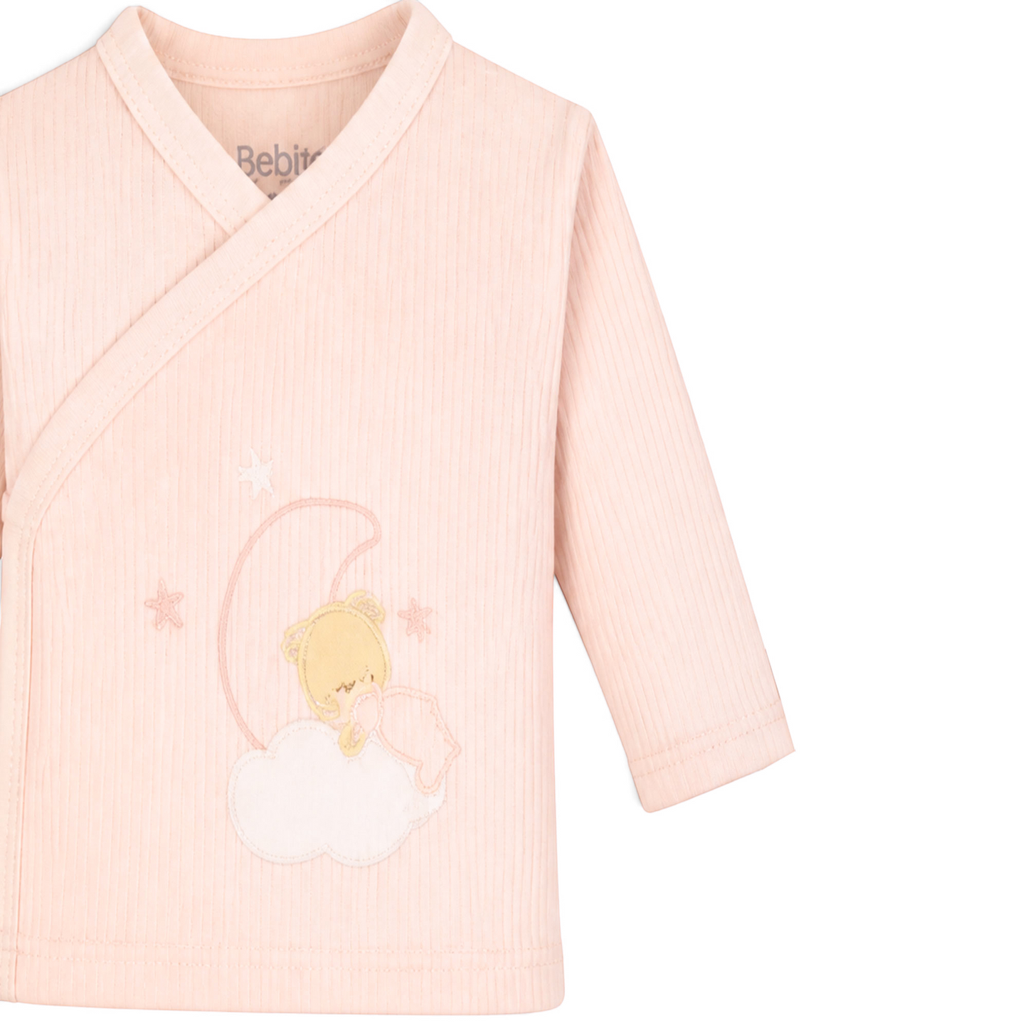 LIGHT PINK SLEEPING BEAR ON MOON BABY GIRL GIFT SET