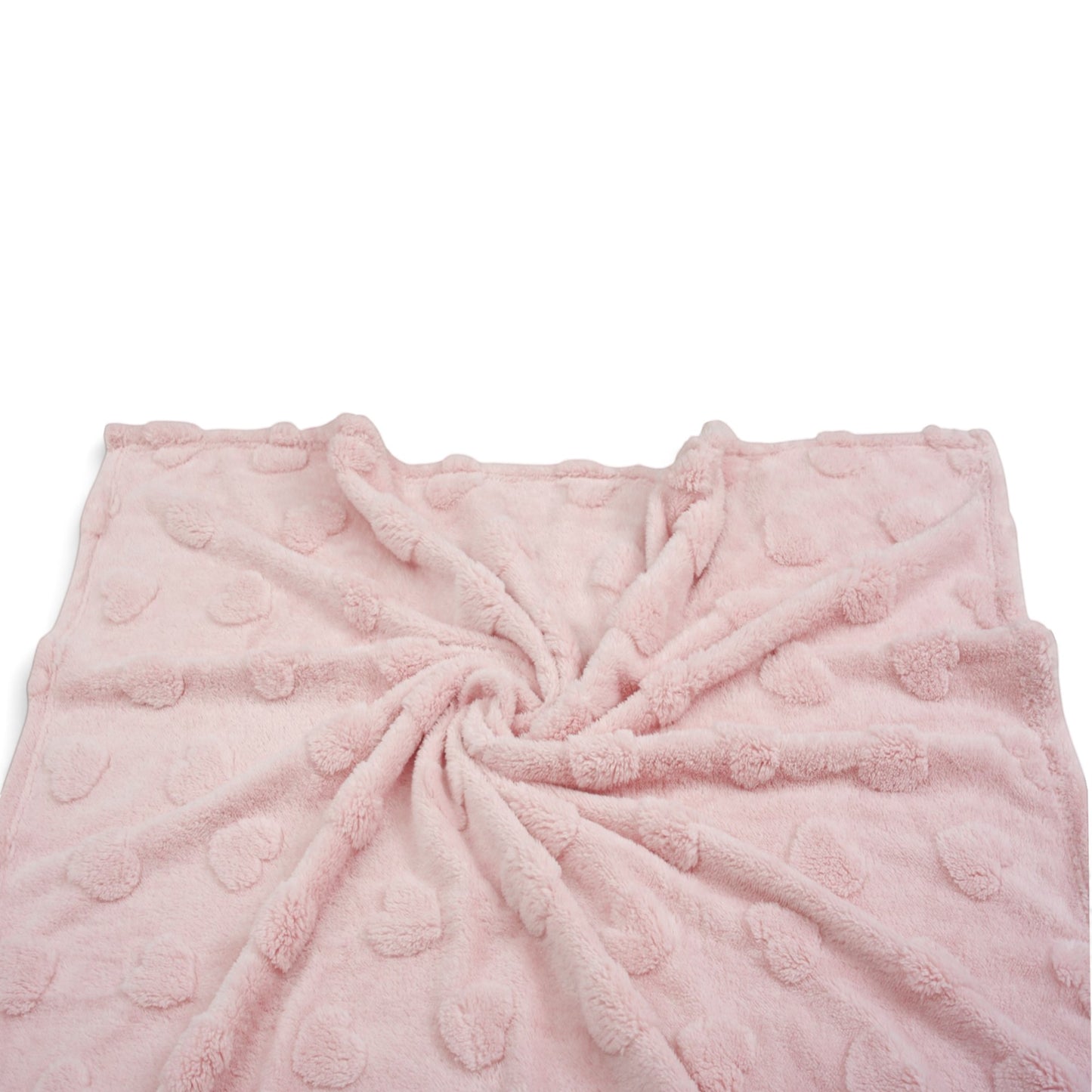 DUSTY PINK EMBOSSED HEART BLANKET
