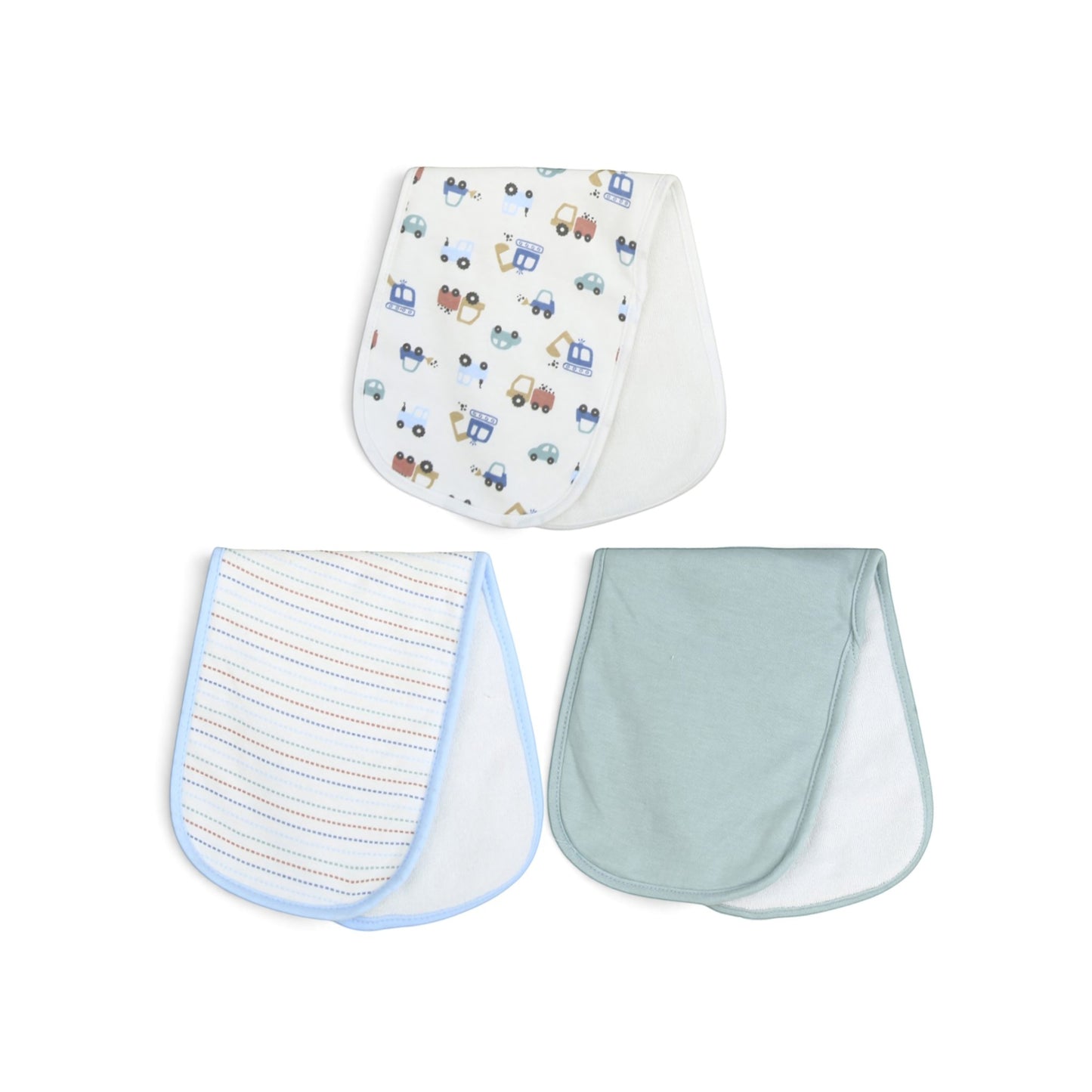 MULTI-PATTERN BURP CLOTH PK-3