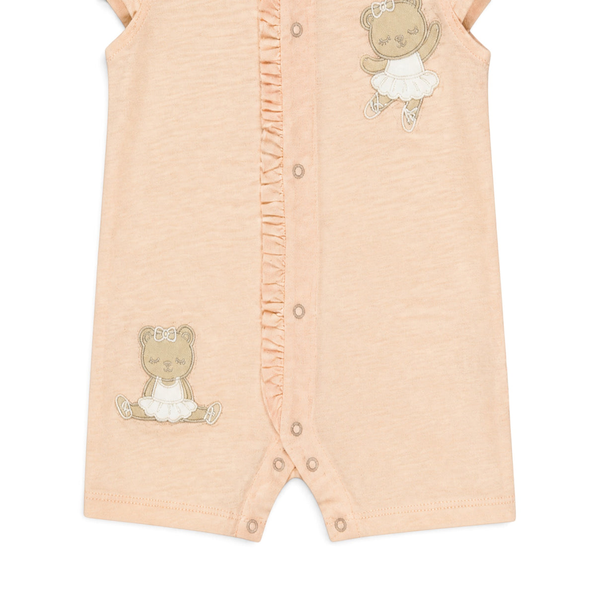 PEACH BALLERINA BEAR ROMPER
