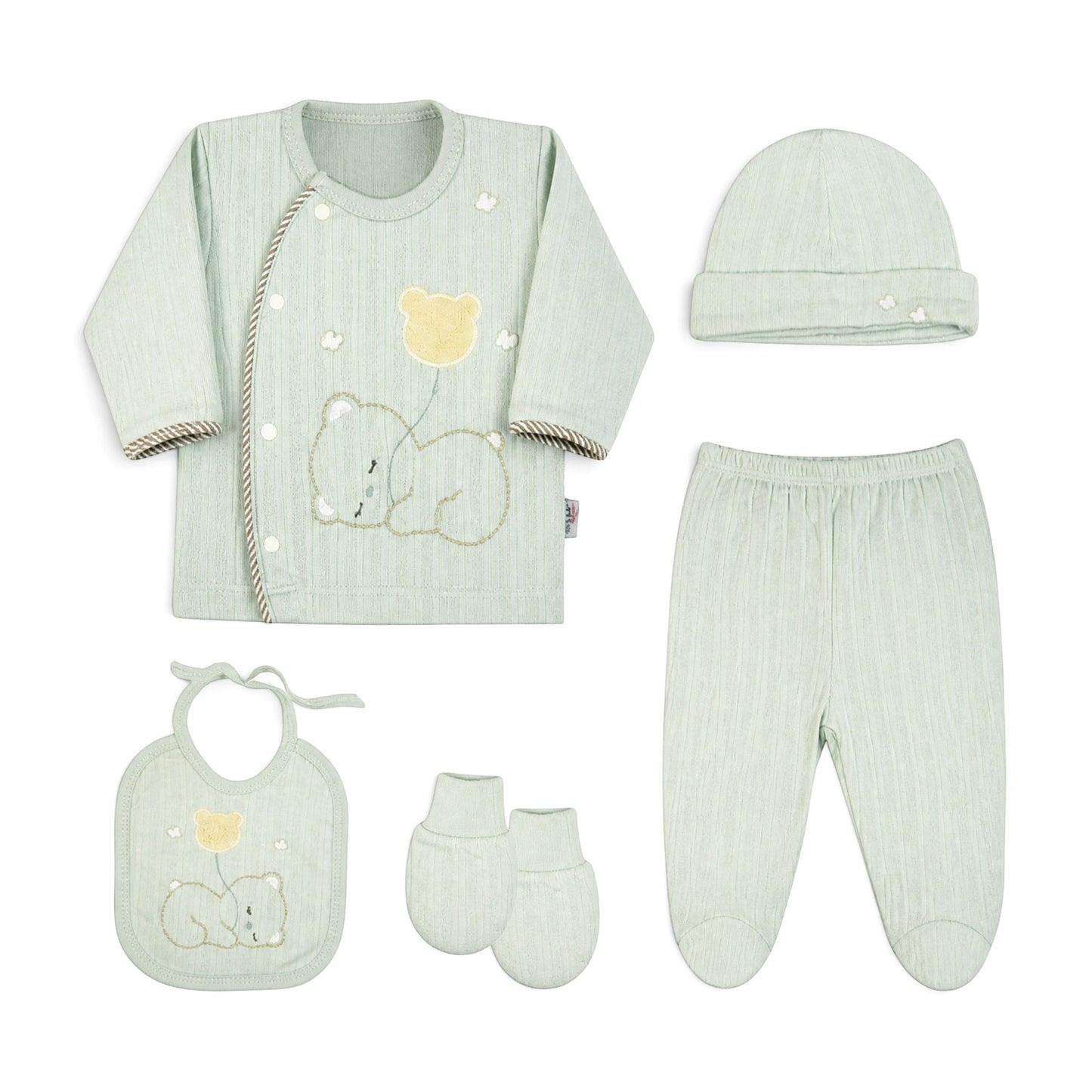 GREEN VEST-STYLE BABY BOY GIFT SET