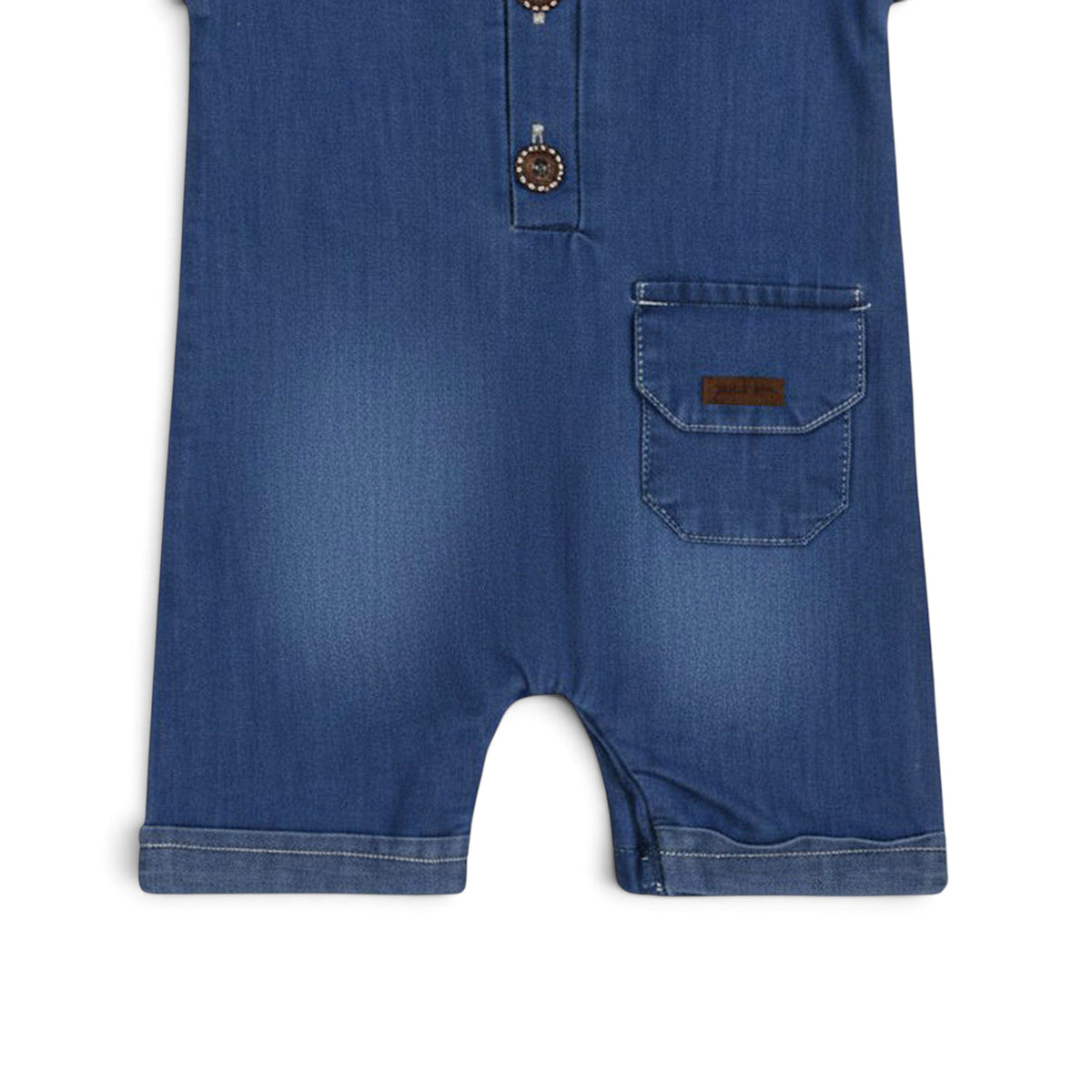 BLUE DENIM BABY BOY ROMPER