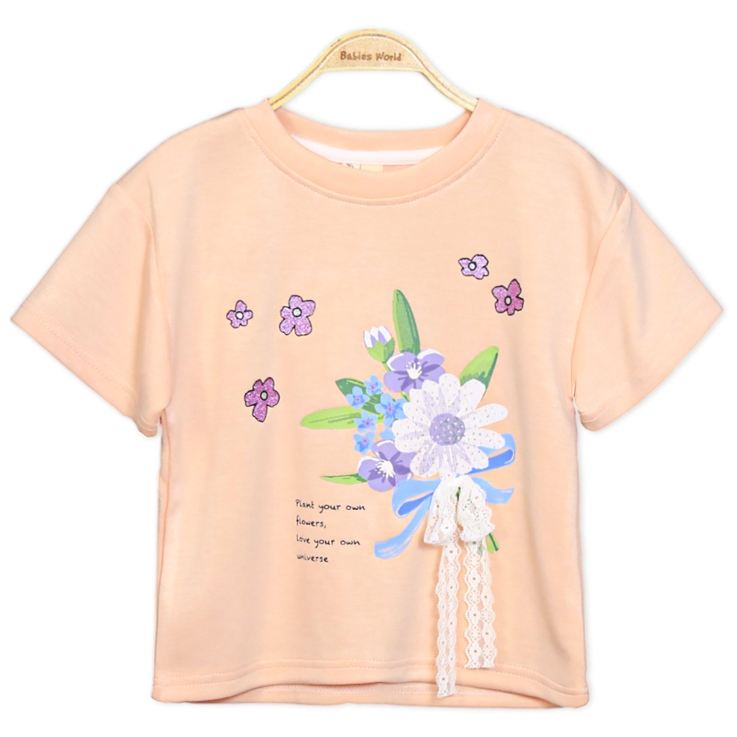 PEACH FLORAL UNIVERSE SUIT